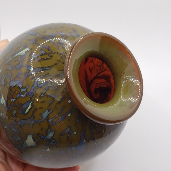 Art Glass Handcrafted Artisan Blown Vase - Picture 5 of 7